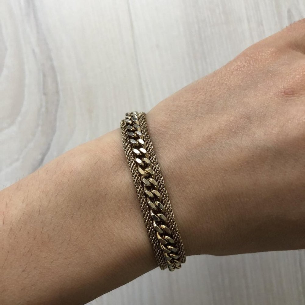Vintage SARAH COVENTRY Mesh Gold Tone Bracelet